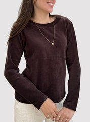 Blusa Veludo Coffee