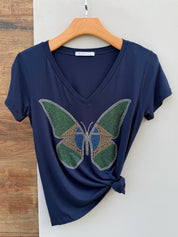 Borboleta Brasil Marinho