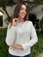 Blusa Veludo Vanilla (Pré-Venda)