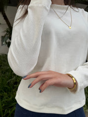Blusa Veludo Vanilla (Pré-Venda)