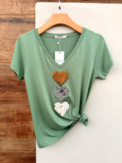 T-shirt Idealle Verde (gola V)