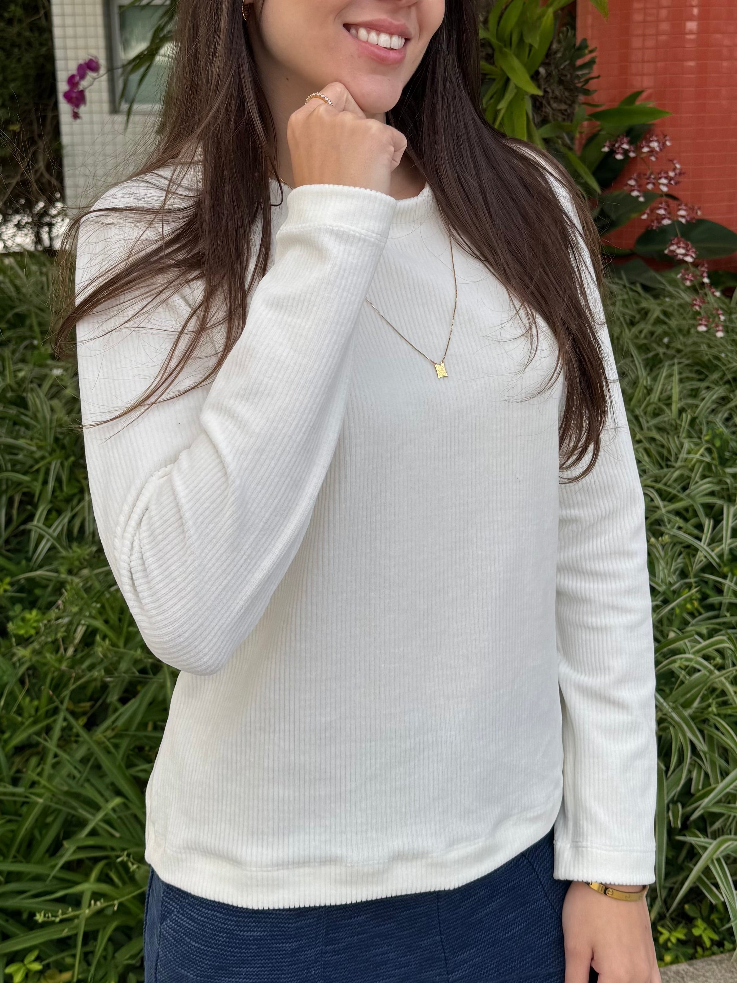Blusa Veludo Vanilla (Pré-Venda)