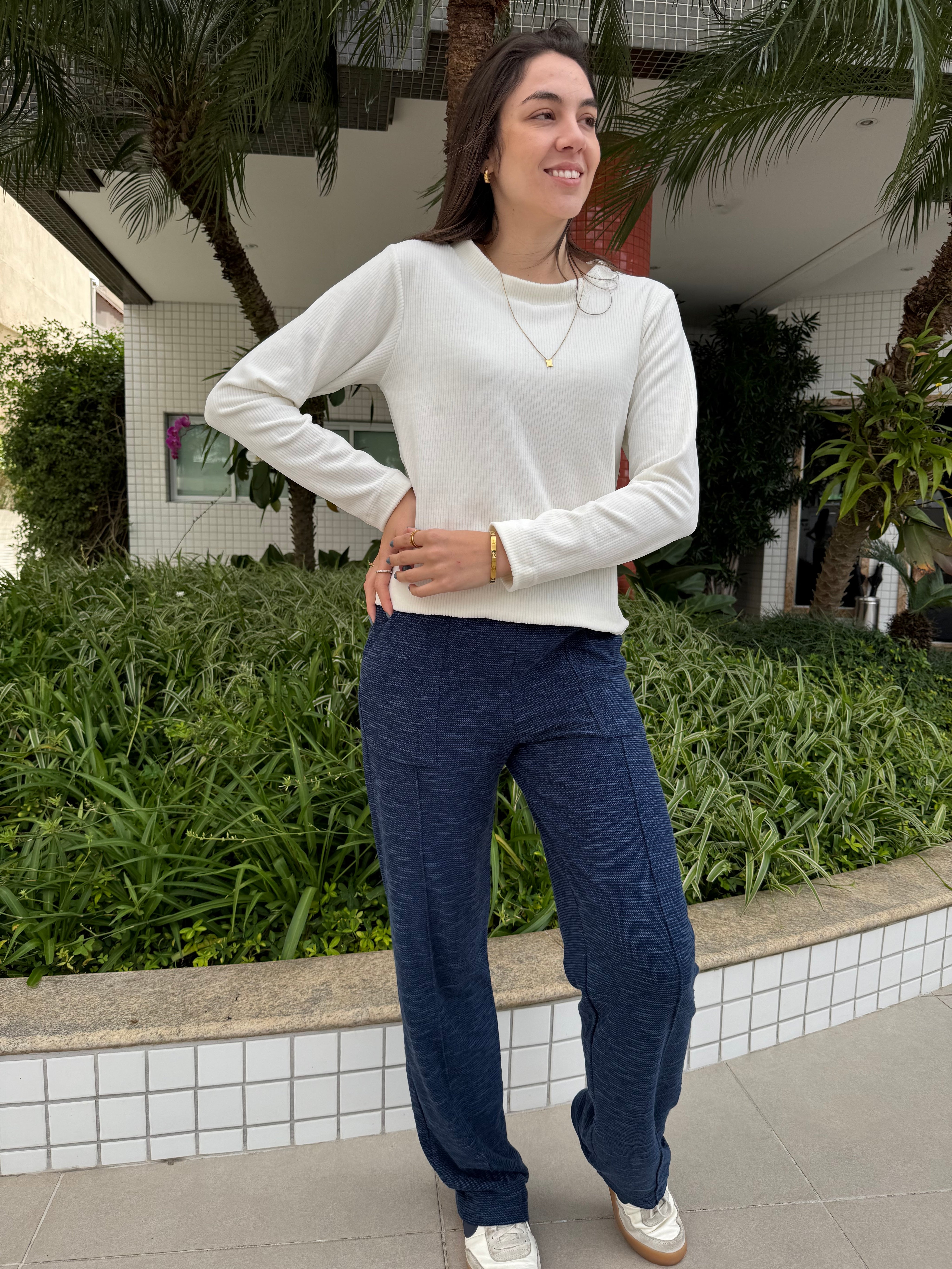Blusa Veludo Vanilla (Pré-Venda)