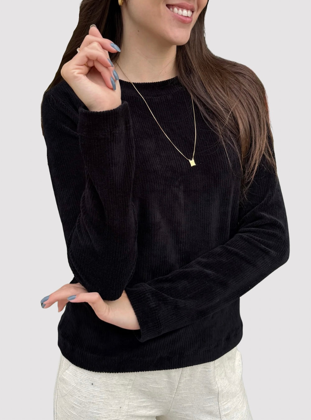 Blusa Veludo Preto