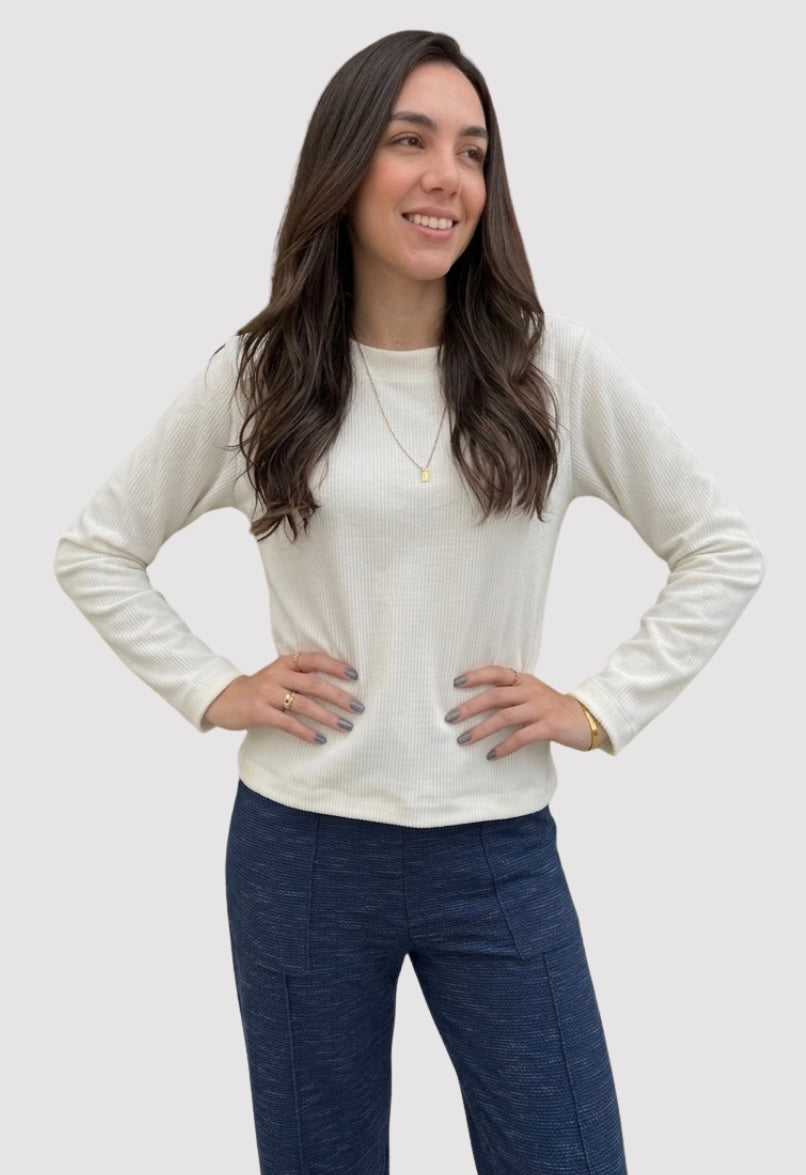 Blusa Veludo Vanilla