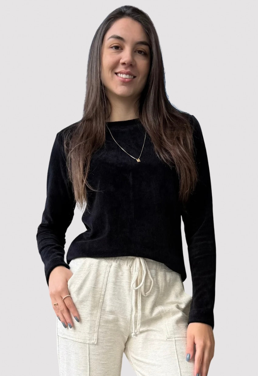 Blusa Veludo Preto