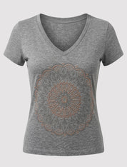 T-Shirt Mandala Cinza