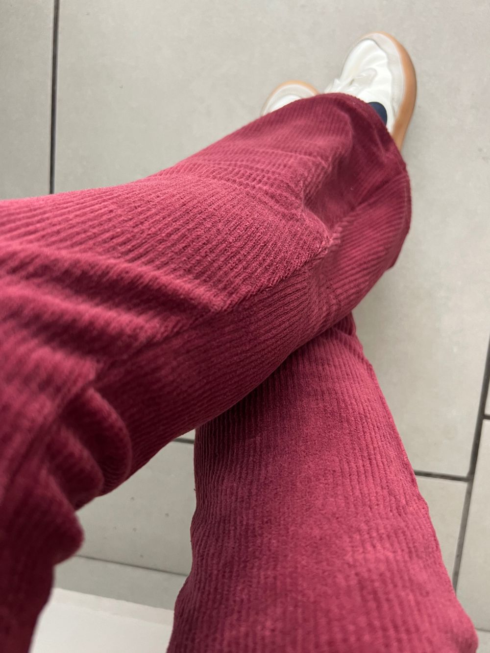 Calça Veludo Bailarina Marsala