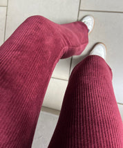 Calça Veludo Bailarina Marsala