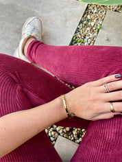 Calça Legging Veludo Marsala