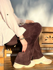 Calça Veludo Bailarina Coffee