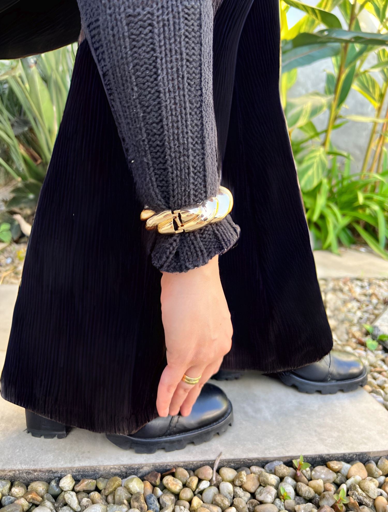 Calça Veludo Bailarina Preta