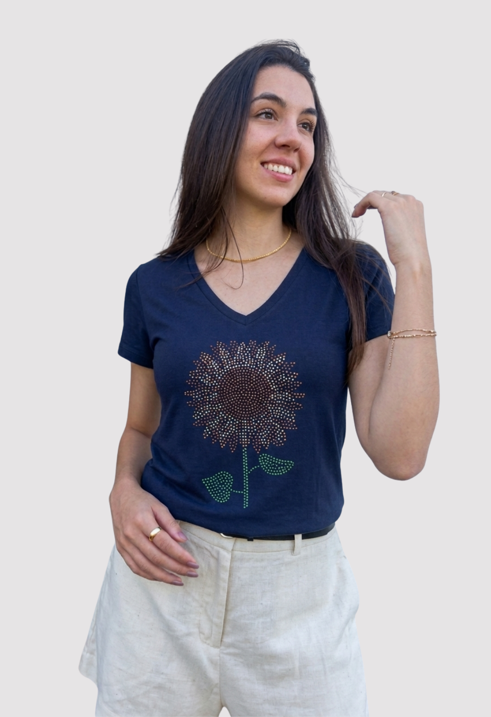 T-shirt Girassol Azul