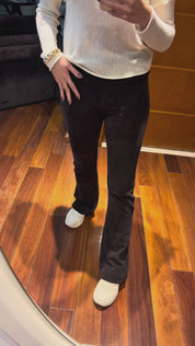 Calça Veludo Bailarina Coffee
