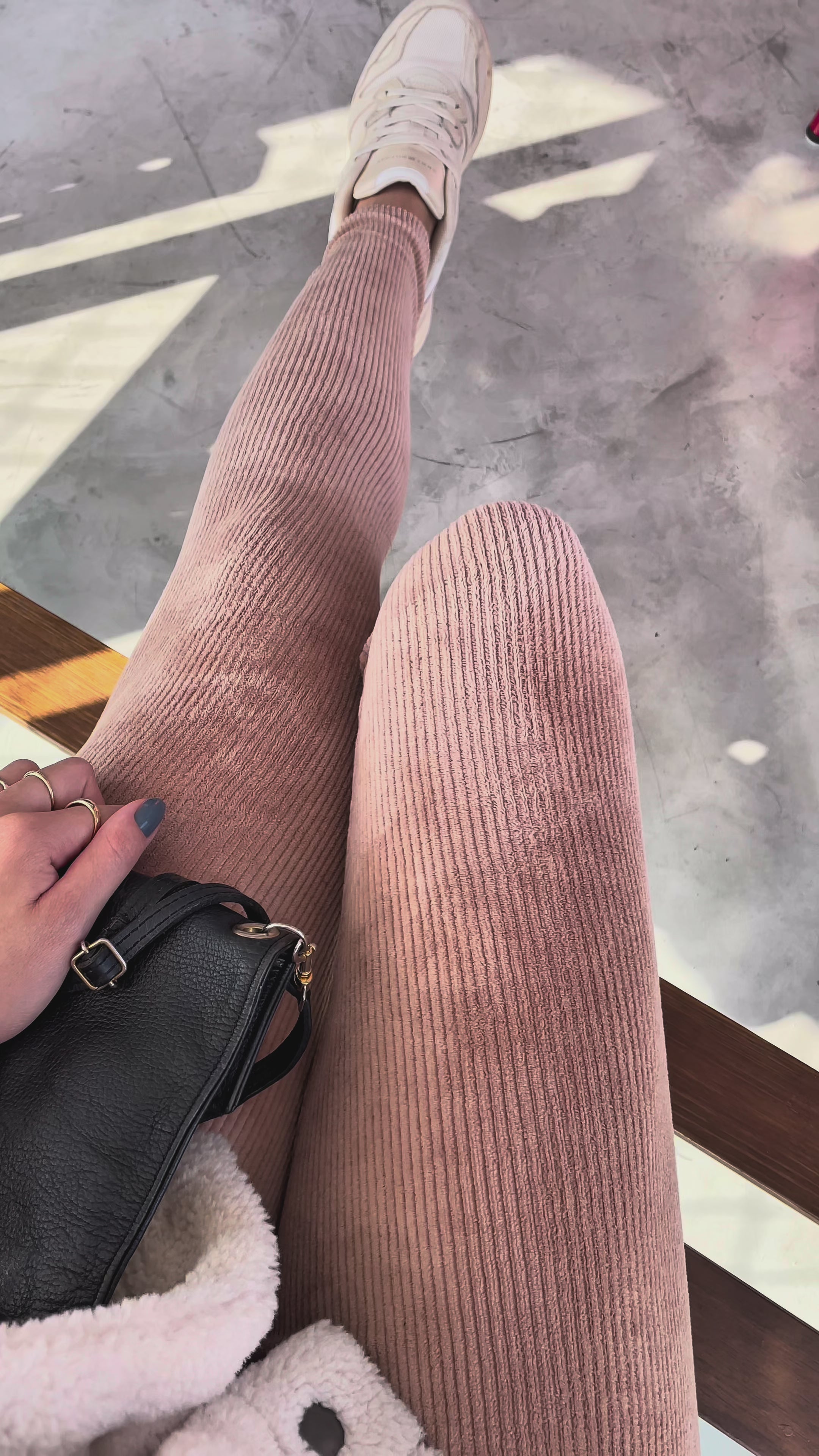 Calça Legging Veludo Caramelo