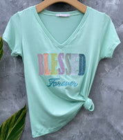 T-Shirt Blessed Verde