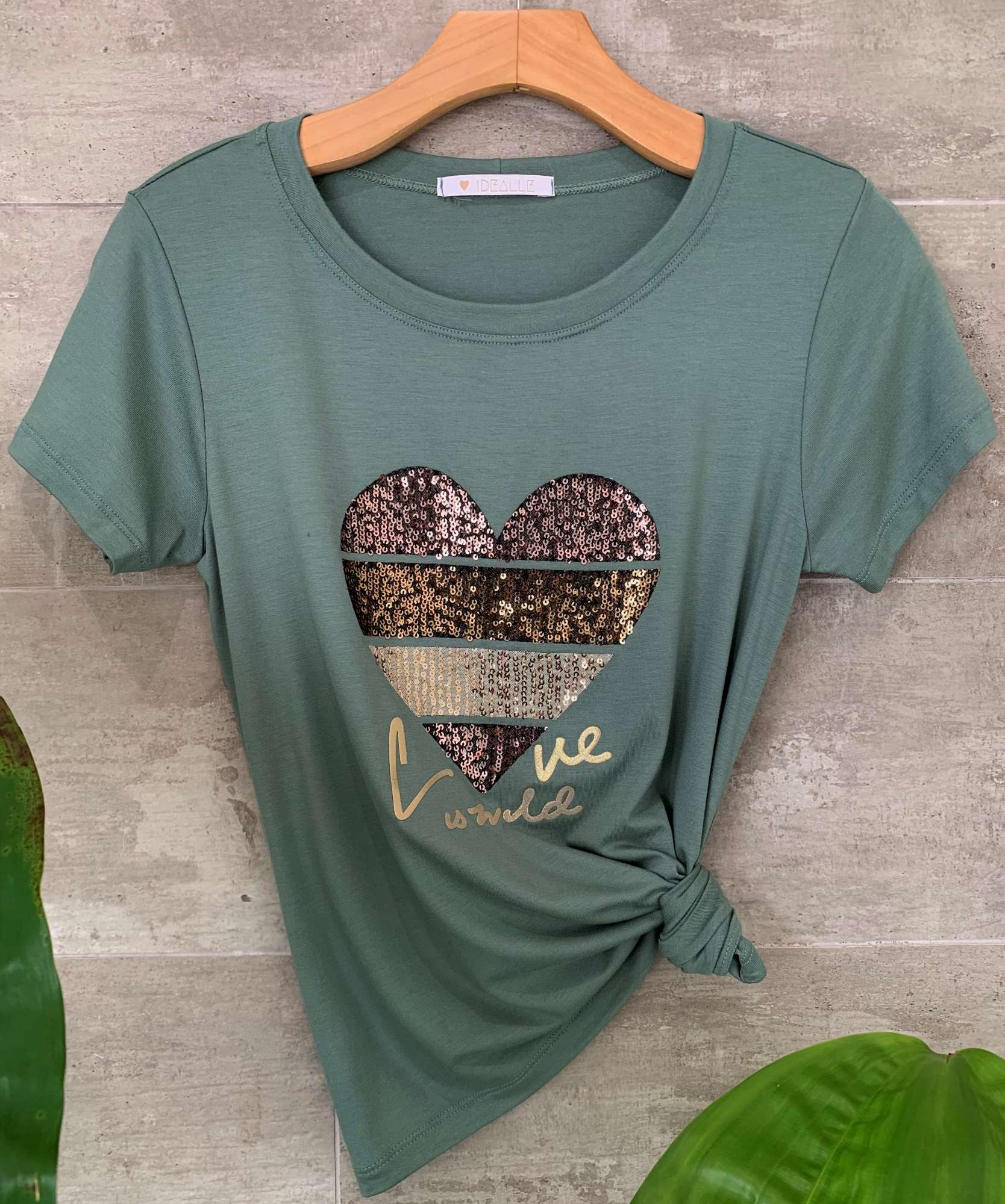 T-Shirt Esmeralda Verde Redondo