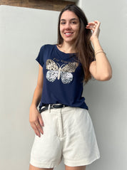 T-Shirt Fly Marinho