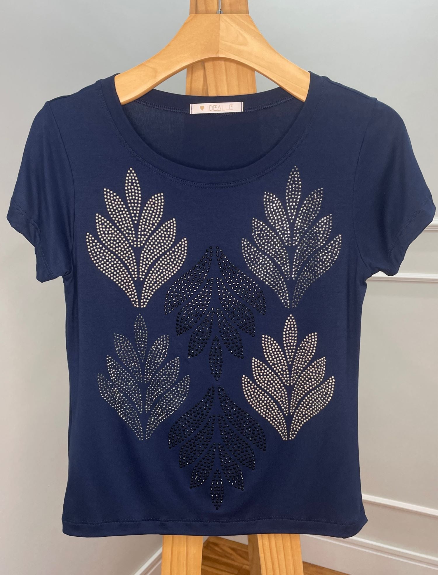 T-Shirt Folhagem Marinho