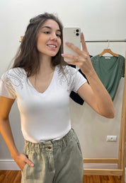 T-Shirt Glam Branca