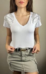 T-Shirt Glam Branca