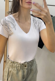 T-Shirt Glam Branca