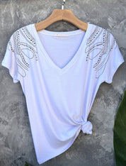 T-Shirt Glam Branca