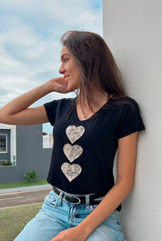 T-shirt Idealle Preta