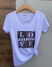 T-Shirt Love Yourself Branco
