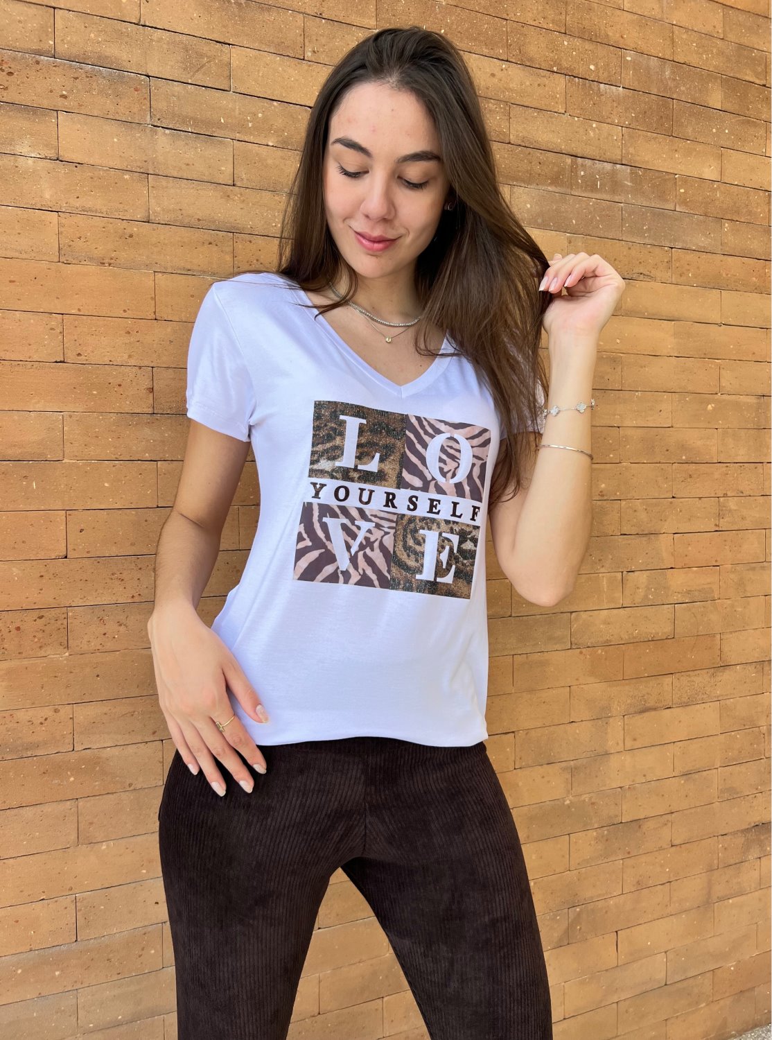 T-Shirt Love Yourself Branco
